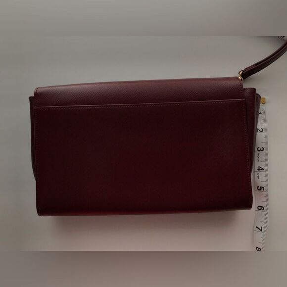 Halogen Burgundy Leather Clutch /Wallet/Wristlet With Travel Organizer Insert - Picture 2 of 6
